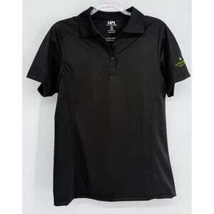 HPI GreenWise Market Black Performance Polo Shirt Mens Short Sleeve Sz M